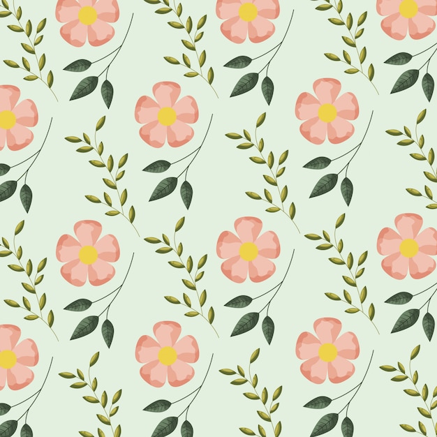 Vector beautiful floral decorative pattern background