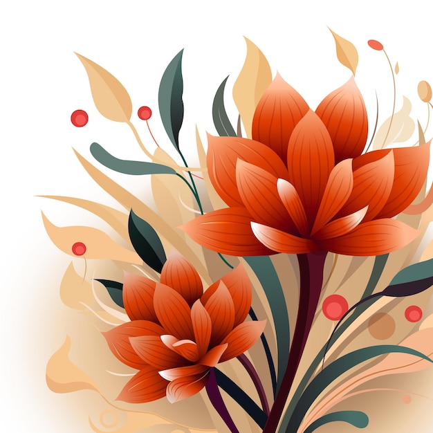 Beautiful floral design background with soft nature