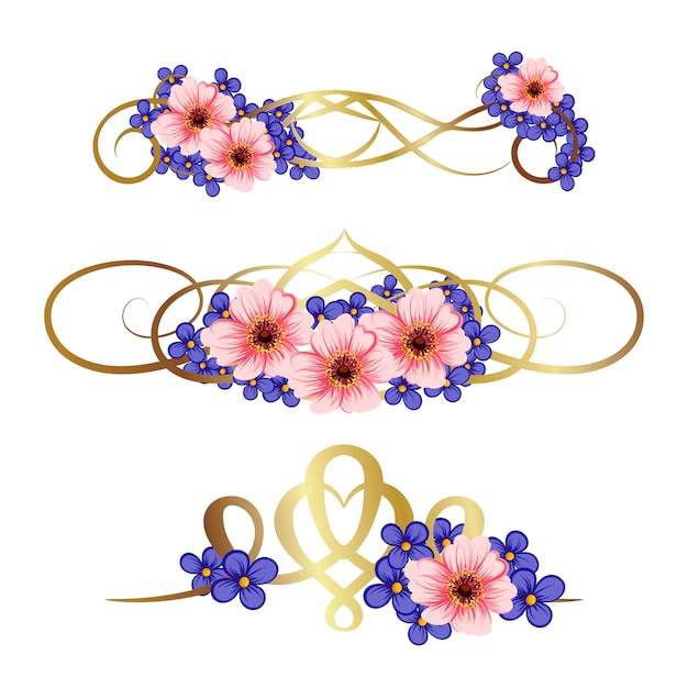 美しい花のdesign.vectorイラスト