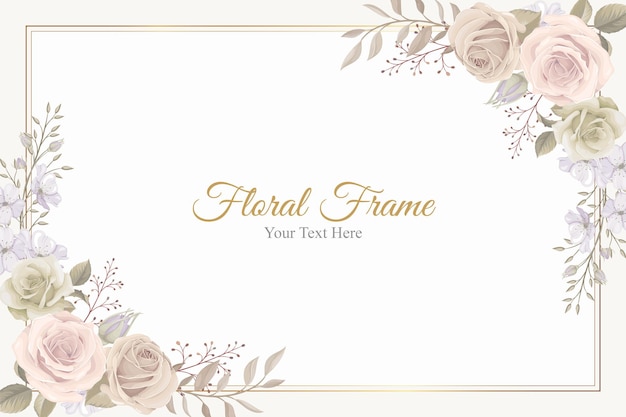 Beautiful floral frame background design