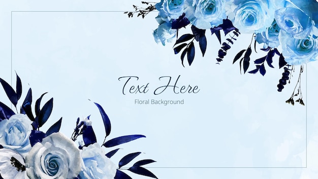 Beautiful floral frame background template with soft nature flowers