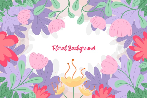 Beautiful floral frame background