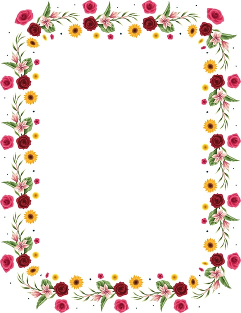 Vector beautiful floral frame latest design element