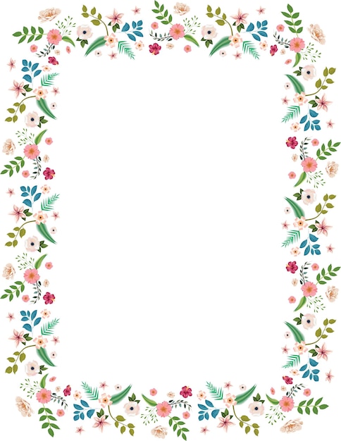 Vector beautiful floral frame latest design element