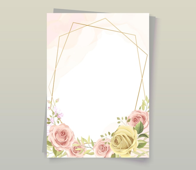 Beautiful floral frame   with soft color