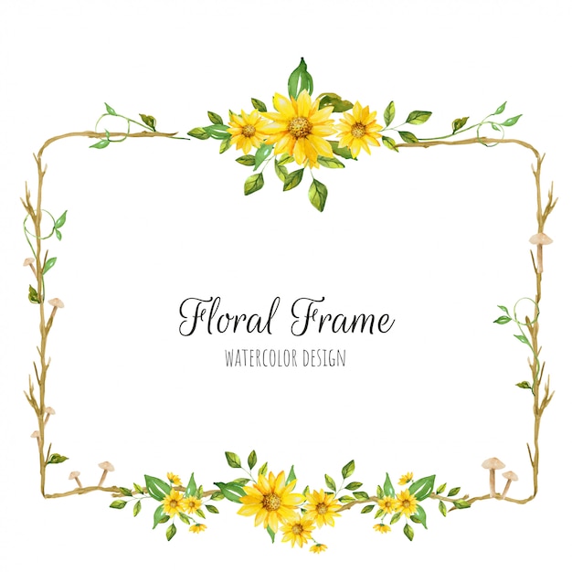 Vector beautiful floral frame