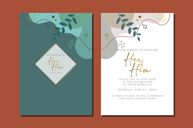 beautiful floral invitation card template