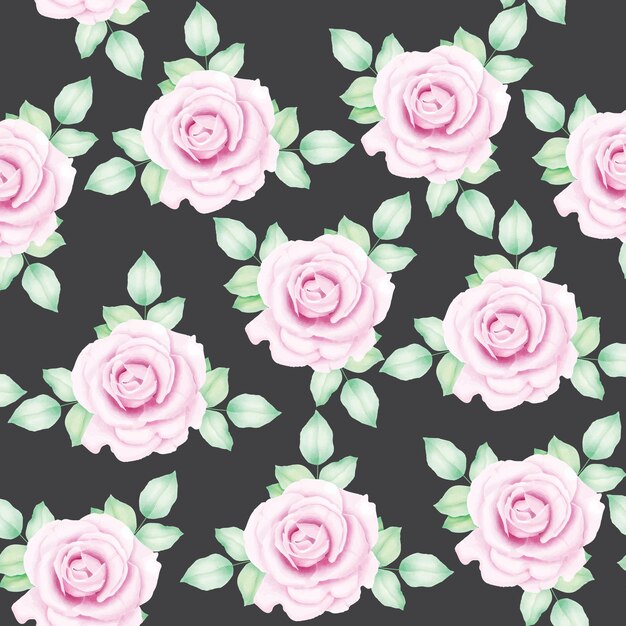 Beautiful Floral and Leaves Seamless Pattern