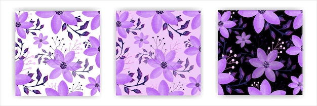 Beautiful floral pattern set