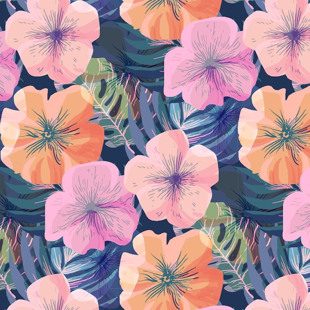 Vector beautiful floral pattern