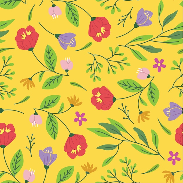 Vector beautiful floral seamless background