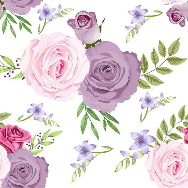 Vector beautiful floral seamless pattern