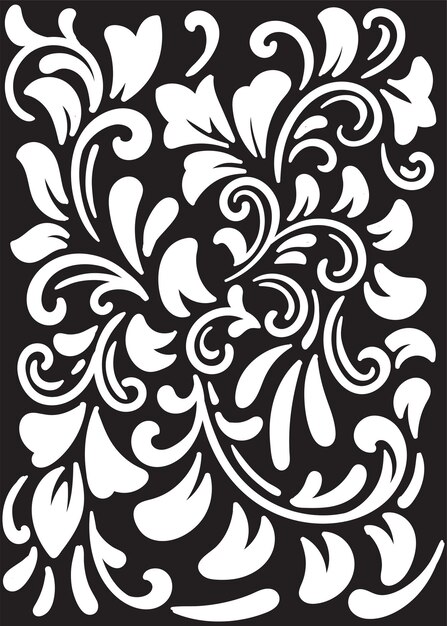 Beautiful Floral Stencil Illustration Background