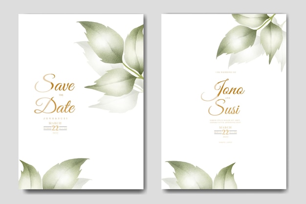 beautiful floral watercolor weding invitation card