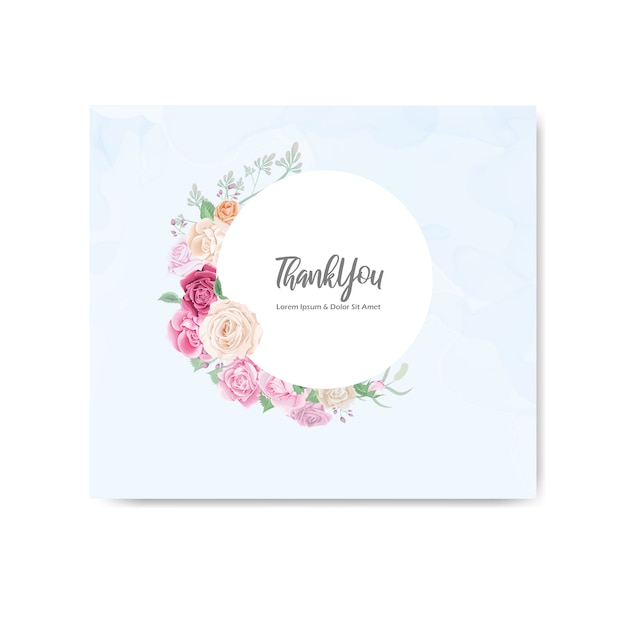 beautiful floral wedding invitation card