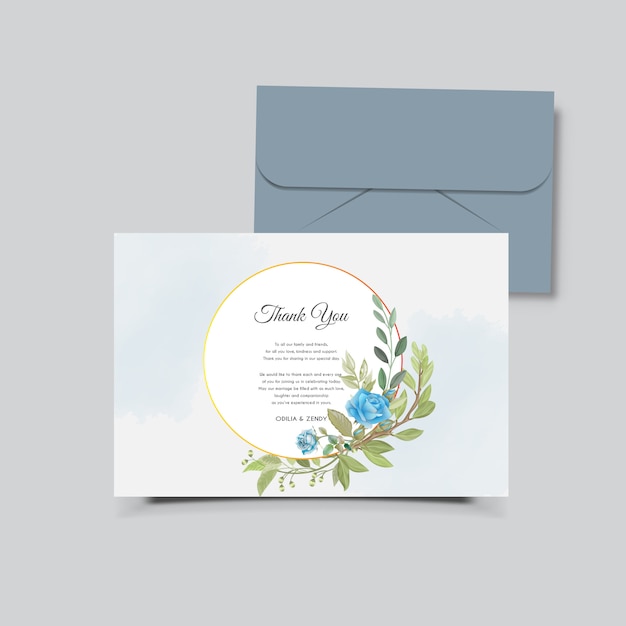 beautiful floral wedding invitation card