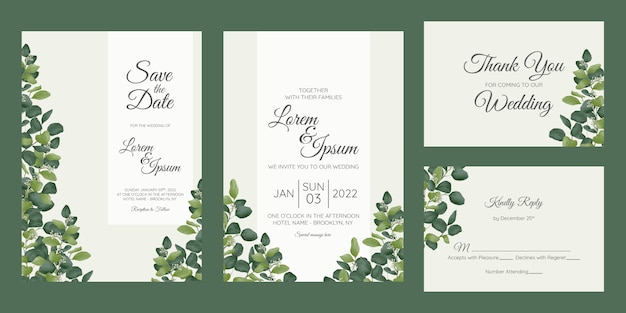 beautiful floral wedding invitation card