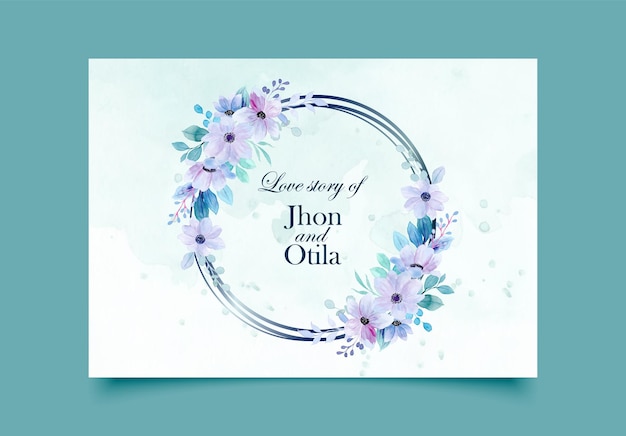 Beautiful Floral Wedding Invitation Card