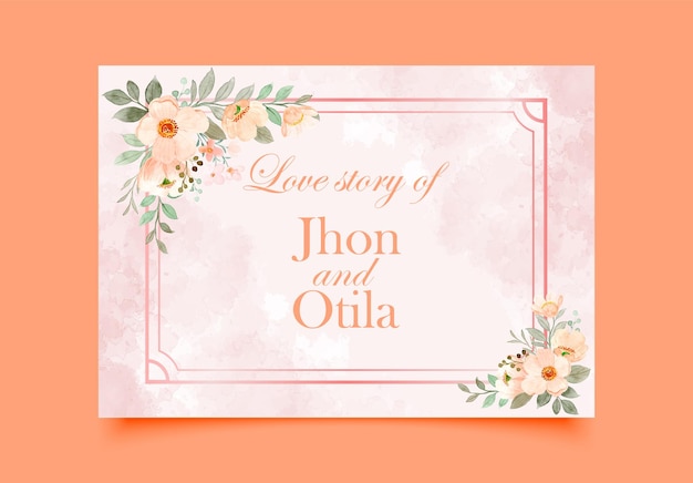 Beautiful Floral Wedding Invitation Card