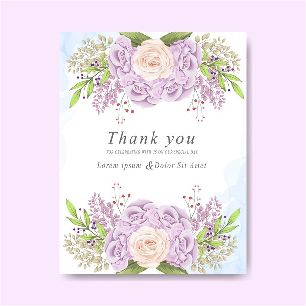 beautiful floral wedding invitation cards