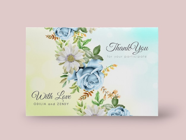 beautiful floral wedding invitation template