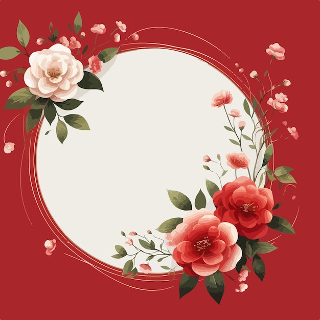 Beautiful flower background with copy space vector illustration of floral design