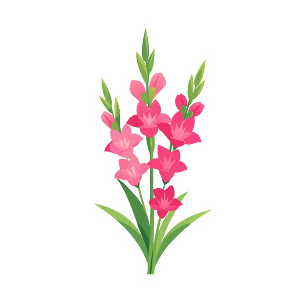 beautiful flower flat style vector illustration