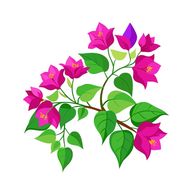 Vector 美麗的花式平面向量插圖