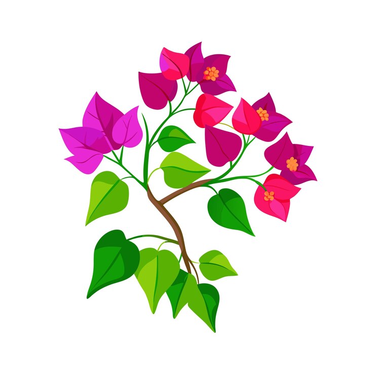 Vector 美麗的花式平面向量插圖
