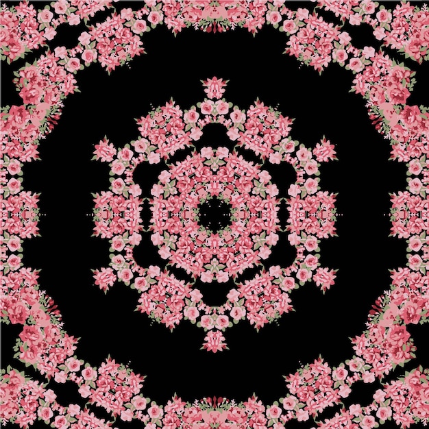 Bellissimo fiore mandala caleidoscopio design sfondo