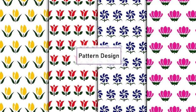 Vector beautiful flower pattern design