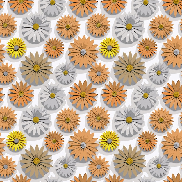 Beautiful flower pattern with leaves floral bouquets flower compositions floral pattern