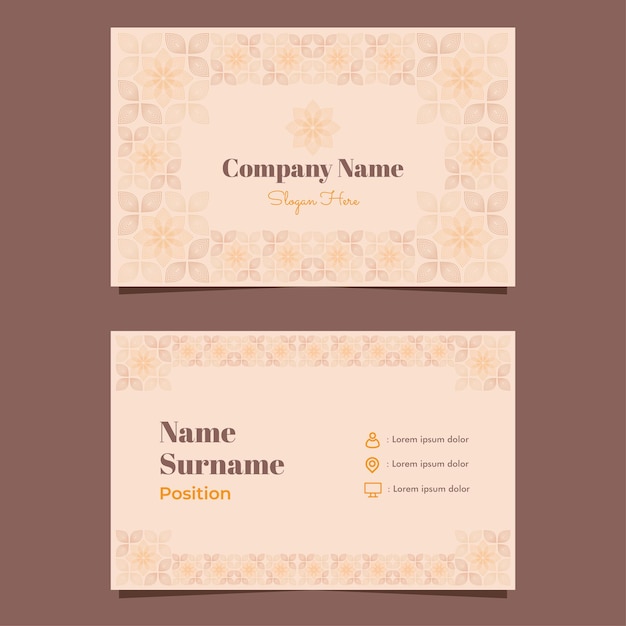 Beautiful flower petals business card template