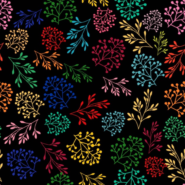 Beautiful flower plant botanical seamless pattern