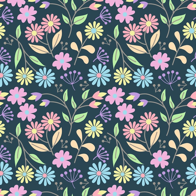 beautiful flower seamless pattern background