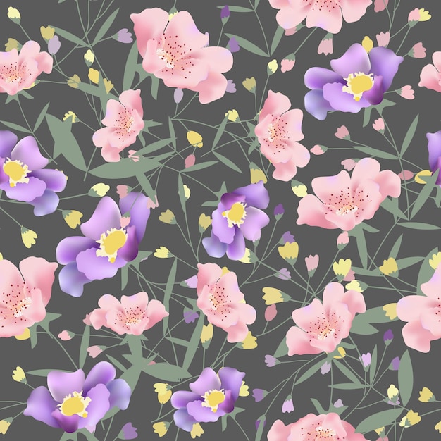 Beautiful flower seamless pattern.