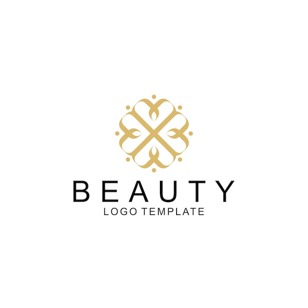 Bellissimo fiore, semplice ed elegante logo floreale di lusso per la natura cosmetica della spa di bellezza