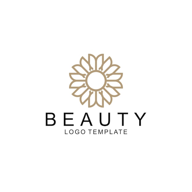 Beautiful Flower, Simple elegant luxury Floral logo design for beauty spa cosmetic nature