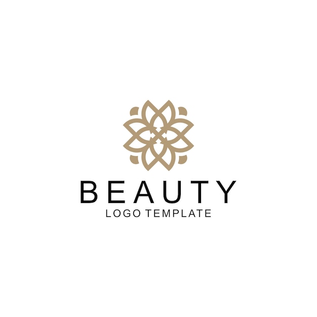 Bellissimo fiore, semplice ed elegante logo floreale di lusso per la natura cosmetica della spa di bellezza