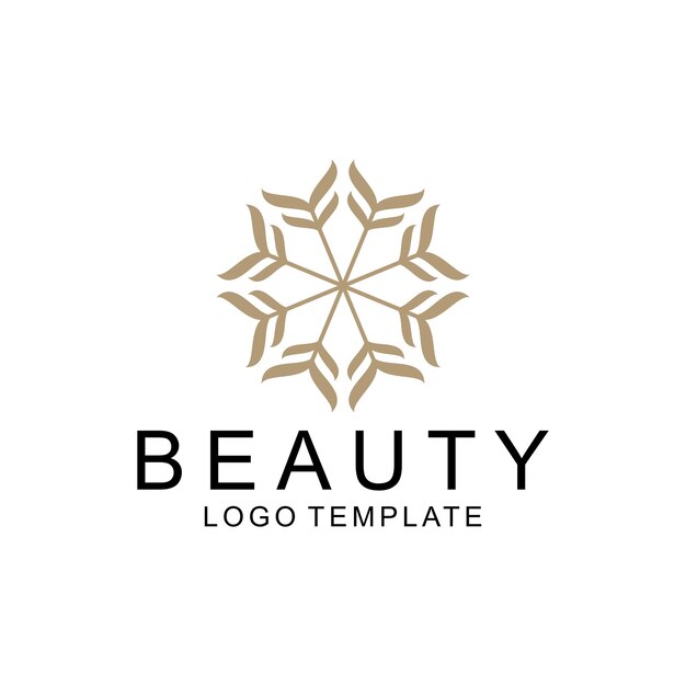 Vettore bellissimo fiore, semplice ed elegante logo floreale di lusso per la natura cosmetica della spa di bellezza