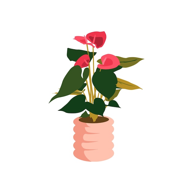 꽃 터 일러스트레이션 을 가진 아름다운 꽃 나무 비
