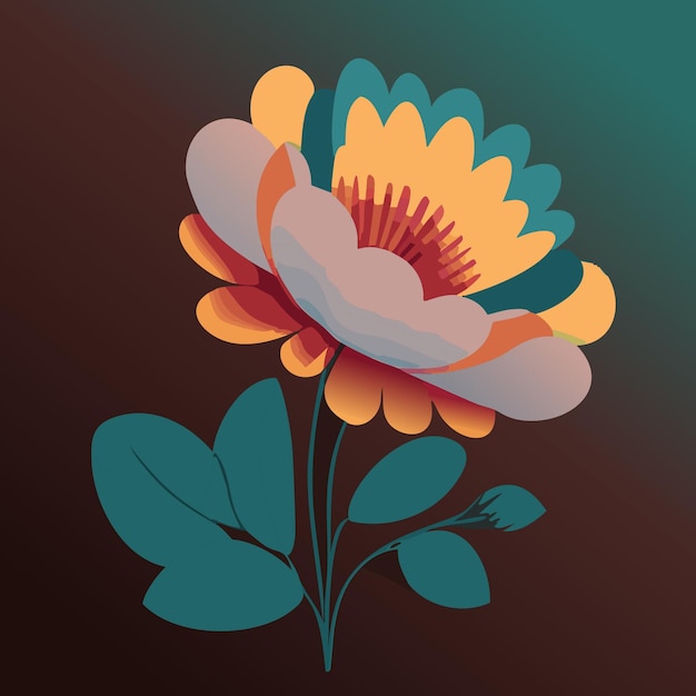 Vector beautiful flower vector design