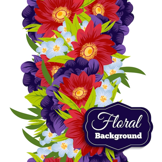 Vector beautiful flowers background