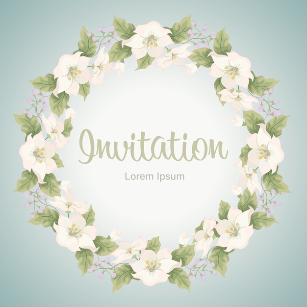 Vector beautiful flowers for floral frame wreath