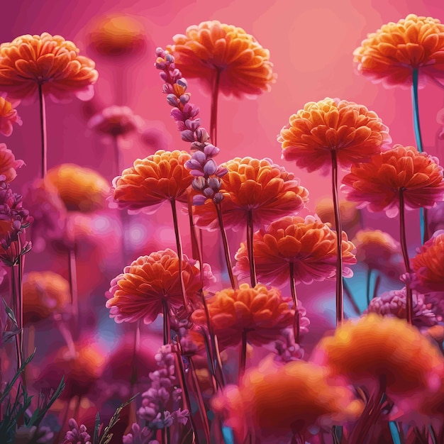 Vettore bellissimi fiori nel giardinobellissimi fiori nel giardinobellissimi fiori rossi nel campo