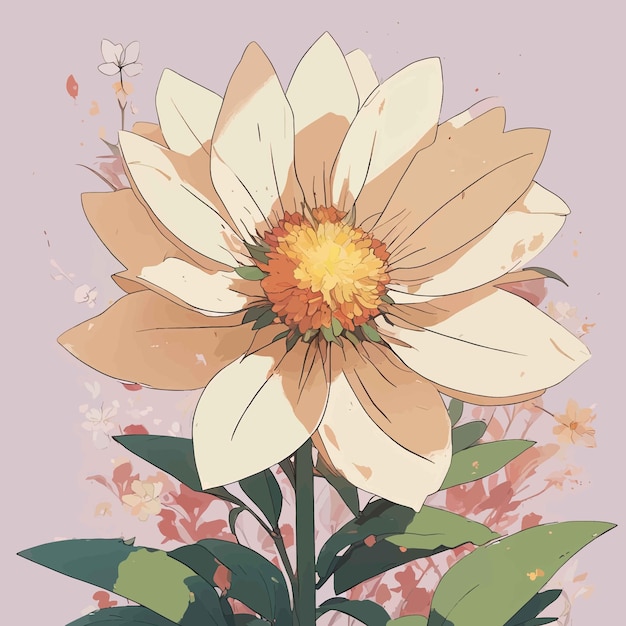 beautiful flowers in the gardenbeautiful flowers in the gardenvector flower illustration with a back