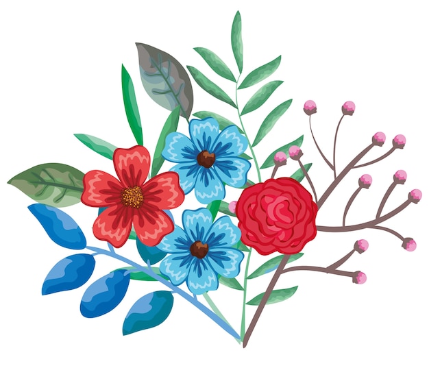 美しい花と葉の装飾