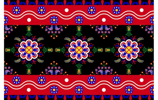 Beautiful Folk Slavic, Moravian, Hungarian motif floral, bird, mandala ethnic pattern.
