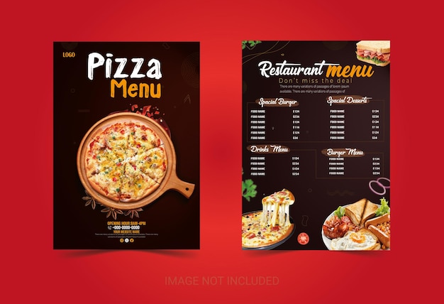 Beautiful food menu design template