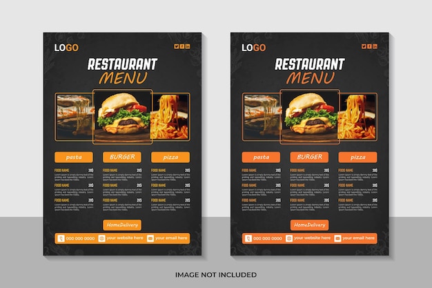 Vector beautiful food menu design template